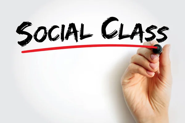Social Class Grouping People Set Hierarchical Social Categories Text Concept — Stock Photo, Image