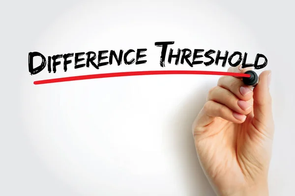 Difference Threshold Minimum Difference Intensity Two Stimuli Necessary Detect Different — Stock Photo, Image