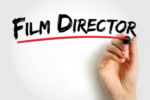 Director Cine Tomar Decisiones Creativas Para Determinar Aspecto Una Película — Foto de Stock