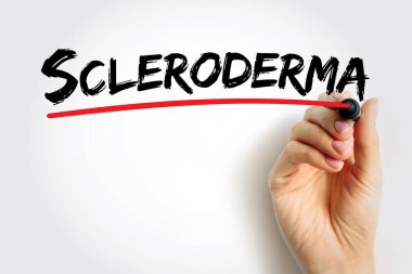 Skleroderma - otoimmün bağ dokusu ve ciltte iltihaplanmaya neden olan romatizma hastalığı, metin kavramı arka planı