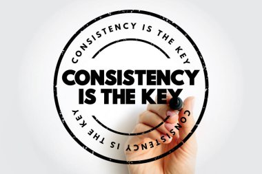 Consistency Is The Key text stamp, concept background