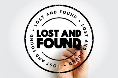 Lost And Found text stamp, concept background