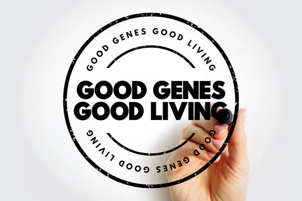 Good Genes Good Living Text Stamp Concept Background — Stock Photo, Image