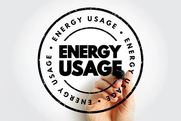Uso Energia Carimbo Texto Fundo Conceito — Fotografia de Stock