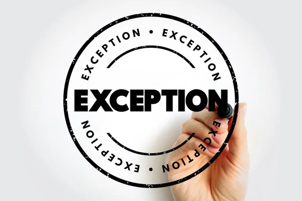 Exception Text Stamp Concept Background — Stock Photo, Image