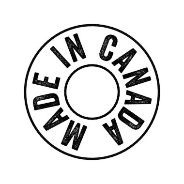 Made in Canada text emblem stamp, concept background
