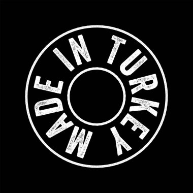 Made in Turkey text emblem stamp, concept background