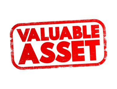 Valuable Asset text stamp, concept background