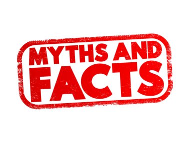 Myths And Facts text stamp, concept background clipart
