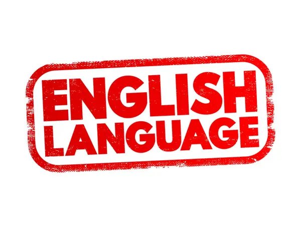 Αγγλική Γλώσσα Σφραγίδα Κειμένου Φόντο Έννοια — Διανυσματικό Αρχείο