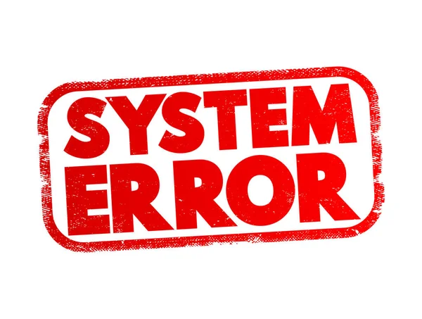 Sistema Sello Texto Error Fondo Concepto — Vector de stock