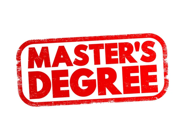 Yüksek Lisans Diploması Üniversiteler Üniversiteler Tarafından Bir Öğrenim Kursu Metin — Stok Vektör