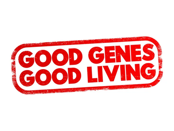 Good Genes Good Living Text Stamp Concept Background — Stock Vector