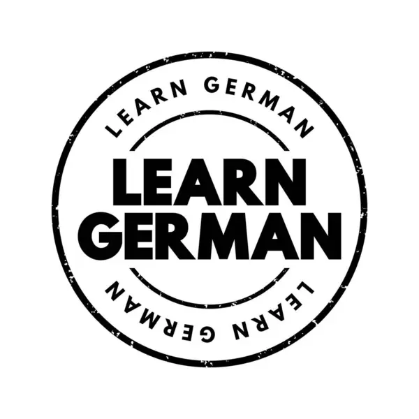 Deutsches Textstempel Lernen Konzepthintergrund — Stockvektor