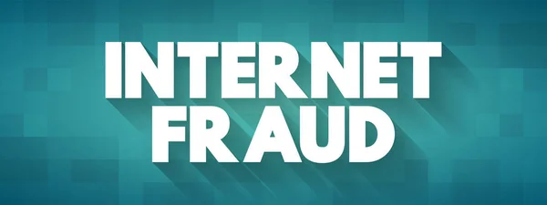 Internet Fraud Type Cybercrime Fraud Deception Which Makes Use Internet — 스톡 벡터
