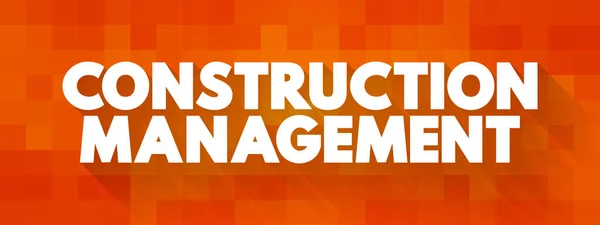 Stavební Management Profesionální Služba Která Využívá Specializované Projektové Manažerské Techniky — Stockový vektor
