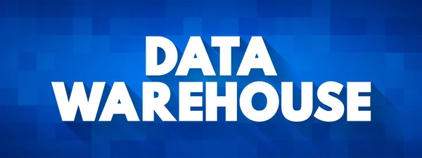Data Warehouse Sentralt Lagringssted Informasjon Som Kan Analyseres Mer Informerte – stockvektor