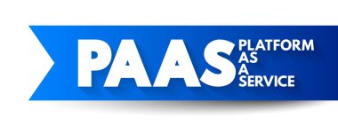 PAAS - Platform As A Service is a complete development and deployment environment in the cloud, acronym technology concept background