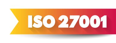 ISO 27001 - international standard on how to manage information security, concept for presentations and reports clipart