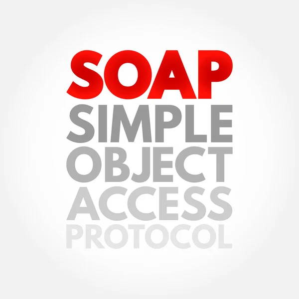 Soap Simple Object Access Protocol Messaging Protocol Specification Exchanging Structured — Stock Vector