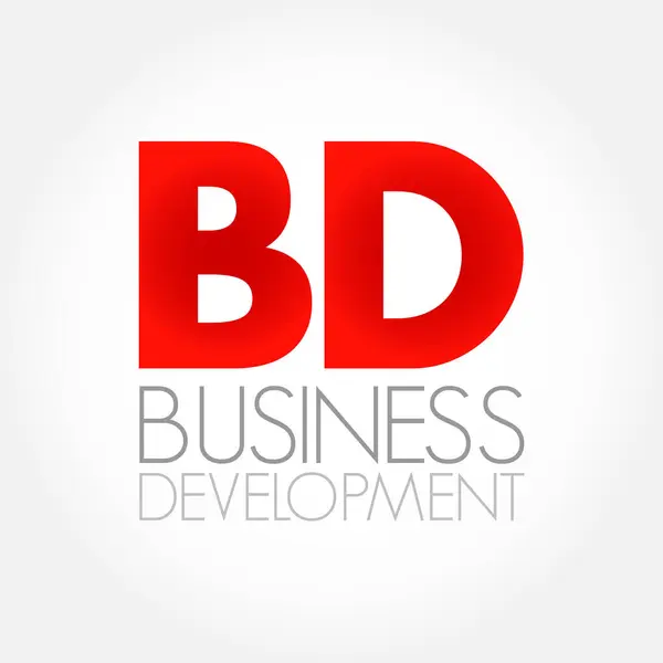 Desenvolvimento Negócios Envolve Tarefas Processos Para Desenvolver Implementar Oportunidades Crescimento — Vetor de Stock