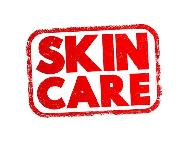 Skin Care Text Stämpel Begrepp Bakgrund — Stock vektor