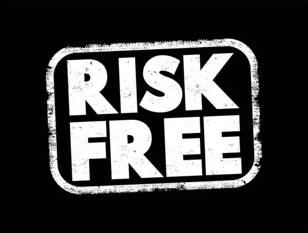 Sello Texto Risk Free Fondo Conceptual — Vector de stock