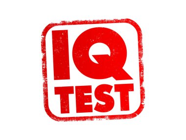 IQ Test metin damgası, konsept arkaplan