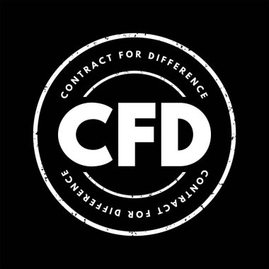 CFD Anlaşması Farklılık İçin - uzlaşma fiyatlarındaki farkları ödeyen finansal sözleşme, kısaltma metni damgası