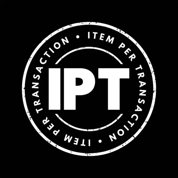 Ipt Item Transaction Measure Average Number Items Customers Purchasing Transaction — Stock Vector