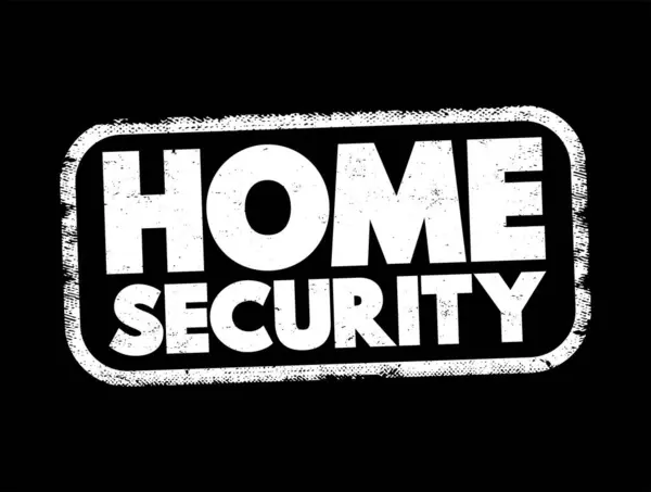 Home Security Text Stamp Concept Background — Stock Vector