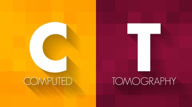 CT Hesaplı Tomografi - radyolojide vücudun detaylı iç görüntülerini elde etmek için kullanılan tıbbi görüntüleme tekniği, kısaltma metin kavramı