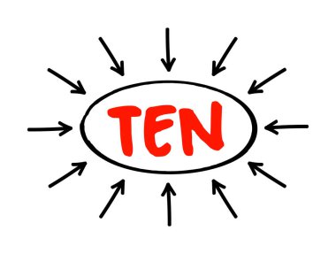 TEN Toksik Epidermal Necrolysis - cilt su toplaması ve soyulmasıyla karakterize edilen hayati tehlike arz eden deri bozukluğu, oklu kısaltma metni kavramı