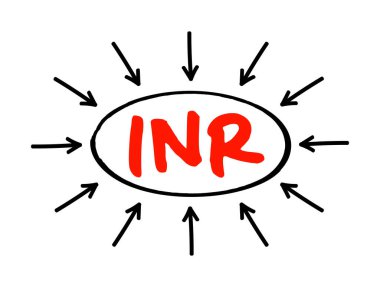 INR Uluslararası Normalize Oranı - kanın pıhtılaşma zamanını ölçer, oklarla metnin kısaltma konseptini ölçer
