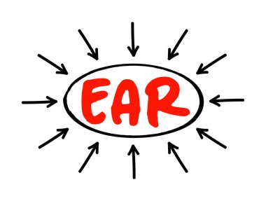 EAR Yıllık Etkin Oranı - belirli bir zaman dilimi, oklu kısaltma metni ile faizi bileşik hale getirerek bir yatırıma veya krediye ödeme oranı