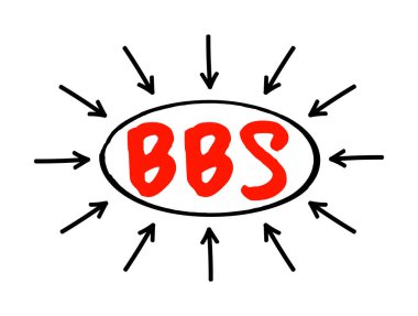 BBS - Bulletin Tahta Sistemi, kullanıcıların bir uçbirim programı, oklu kısaltma metni kullanarak sisteme bağlanmasını sağlayan bir bilgisayar sunucusu.