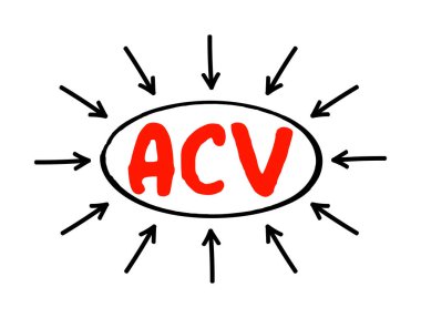 ACV - Actual Cash Değer, sigortalı özelliklerin ya da bu yöntemle hesaplanan, oklu kısaltma metnin değerinin bir metodudur.