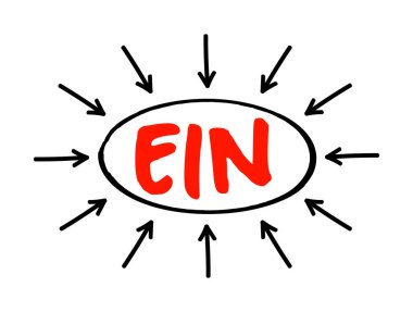 EIN - İşveren Kimlik Numarası, oklu bir iş kuruluşu, kısaltma metin kavramını tanımlamak için kullanılır