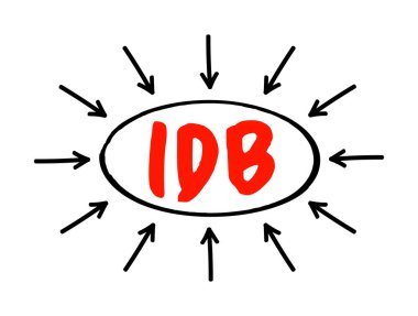 IDB Endüstriyel Kalkınma Bond - bir devlet dairesi tarafından özel sektör şirketi adına verilen belediye borçları, oklu kısaltma metni