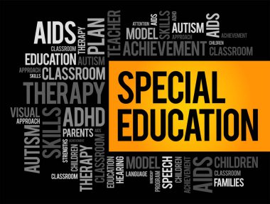 Özel Eğitim, öğrencilerin bireysel farklılıklarını, engellerini ve özel ihtiyaçlarını, kelime bulutu kavramını barındıran bir şekilde eğitilmesidir.