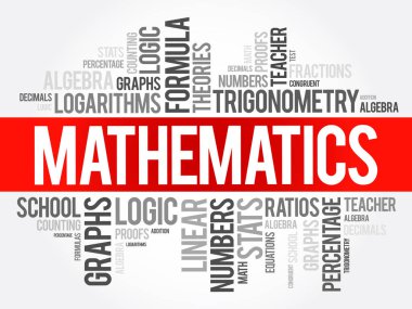 Matematik, şekil mantığı, nicelik ve düzenleme, kelime bulutu eğitim konsepti geçmişi ile ilgilenen bilimdir.