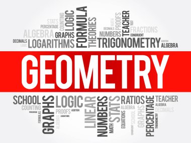 Geometri kelimesi bulut kolajı, eğitim kavramı geçmişi