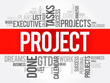 PROJECT kelimesi bulut kolajı, iş konsepti geçmişi