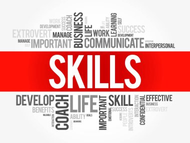 SKILLS - iyi bir uygulama ile kararlı sonuç ile hareket etmeyi öğrenme genellikle belirli bir süre içinde, kelime bulutu kavramı arka planı