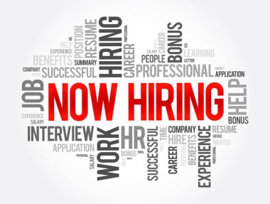 Şimdi kelime bulut kolajı, iş konsepti geçmişi