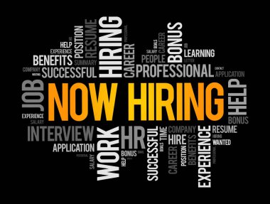 Şimdi kelime bulut kolajı, iş konsepti geçmişi