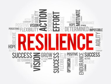 Dayanıklılık - zorlukların çabucak üstesinden gelme kapasitesi, kelime bulutu konsepti geçmişi