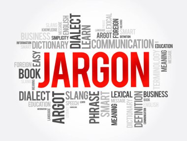 Jargon kelimesi bulut kolajı, eğitim konsepti geçmişi
