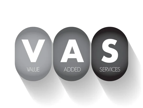 Vas Value Added Services Popular Telecommunications Industry Term Non Core — Vector de stock