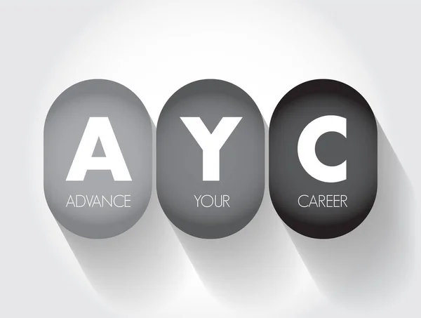 Ayc Advance Your Career Acronym Business Concept Background — Stock Vector